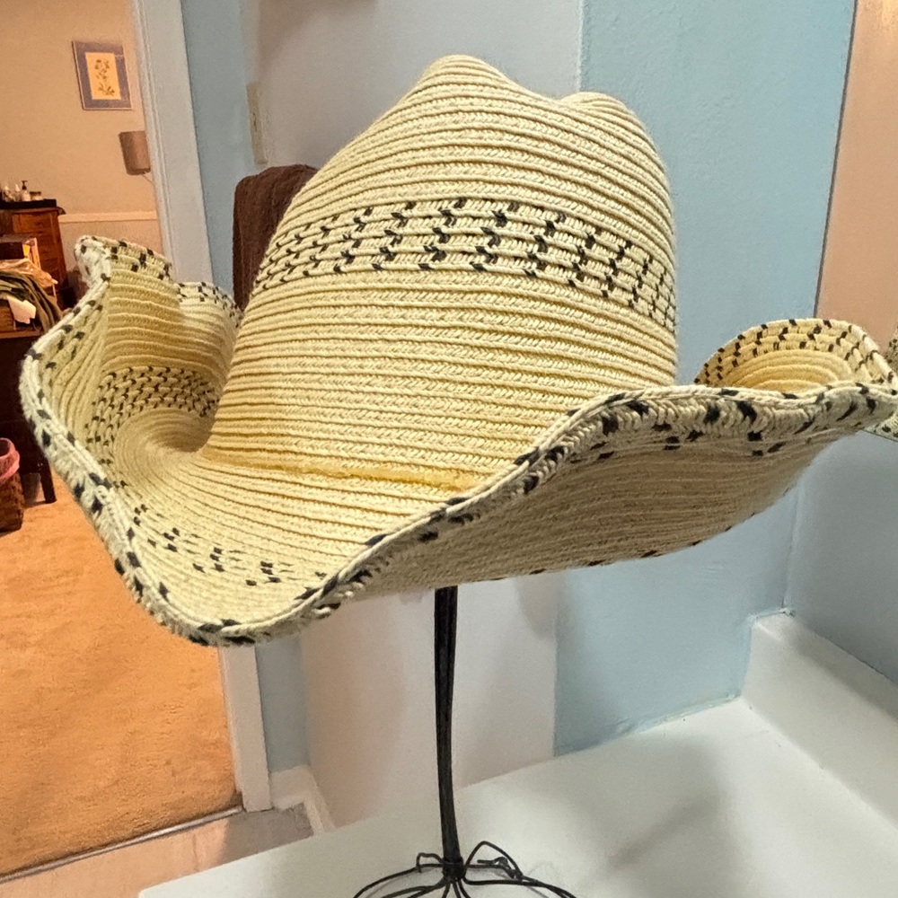 Jhats Unisex Rolled Brim Straw Cattleman Hat Stylish Tan Straw Hat